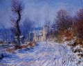 Camino a Giverny en el paisaje invernal de Claude Monet